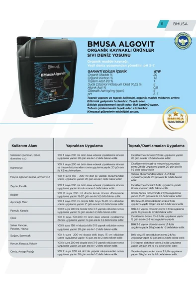 BMusa ALGOVİT 5 LT Deniz Yosunu - Resim 3