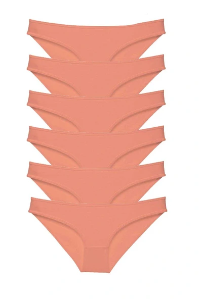 LitaeTrend 6 adet Süper Eko Set Likralı Kadın Slip Külot Pudra ürün görseli 1