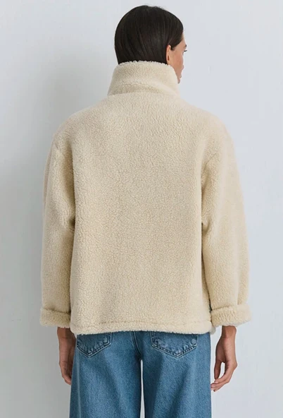 Mavi M1110278 Rubina 90lar Suni Kürklü Jean Ceket Kadın Mont - Resim 8