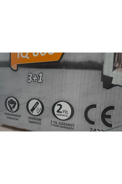 BiHayal 2800Wat 3+1 Çubuk Devrilme Emniyetli Termostatlı Elektrikli Soba/ Elektrikli Isıtıcı - Resim 7