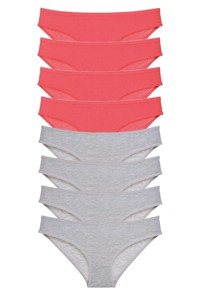 LitaeTrend 8 adet Süper Eko Set Likralı Kadın Slip Külot Fuşya Gri ürün görseli 1