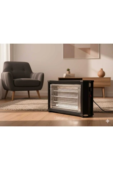 BiHayal 2800Wat 3+1 Çubuk Devrilme Emniyetli Termostatlı Elektrikli Soba/ Elektrikli Isıtıcı - Resim 3