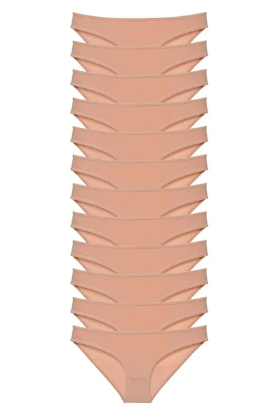 LitaeTrend 12 adet Süper Eko Set Likralı Kadın Slip Külot Ten ürün görseli 1