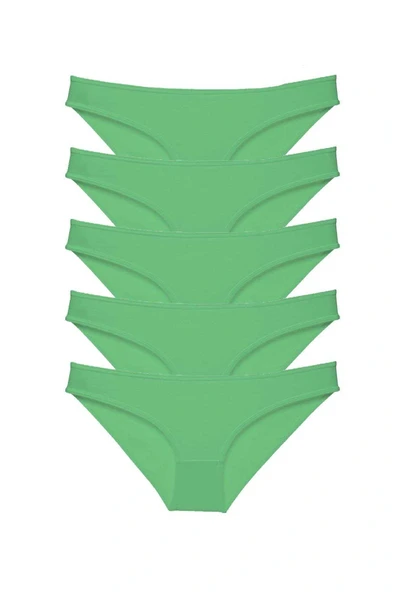 LitaeTrend 5 adet Süper Eko Set Likralı Kadın Slip Külot Yeşil ürün görseli 1