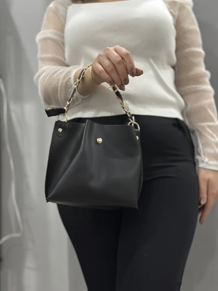 Siyah cilt zrm çanta - Resim 3