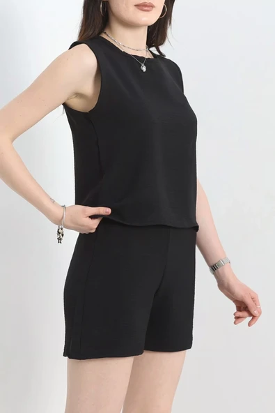 Şortlu Ayrobin takım siyah - Resim 2