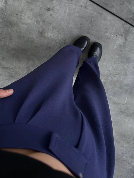 Cırtlı palazzo pantolon - Resim 3