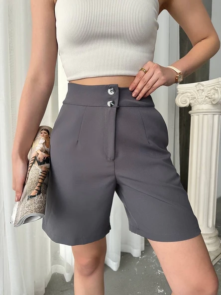 Double çift düğmeli şort ürün görseli 1