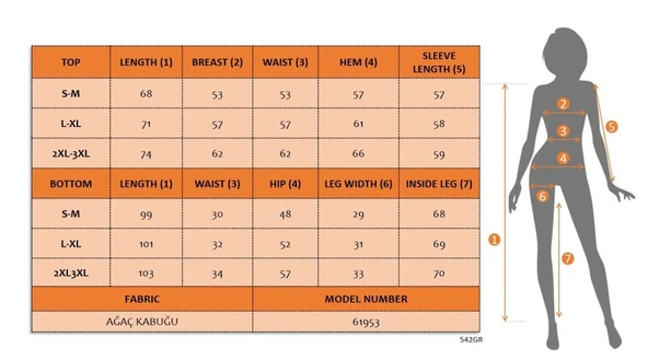 Kadın Uzun Kollu Kapşonlu Meloni Bluz Ve Pantolon Ikili Takım - Resim 5