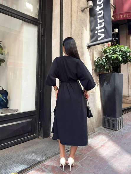 Ayrobin midi elbise - Resim 3