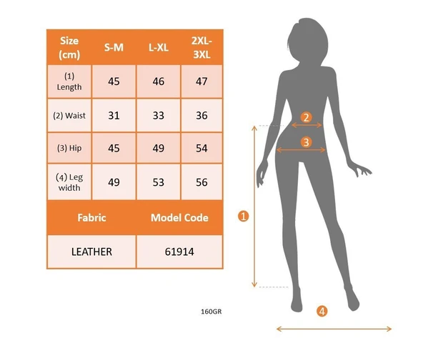 Kadın Yüksek Belli Yandan çivili Mini Deri Etek - Resim 5