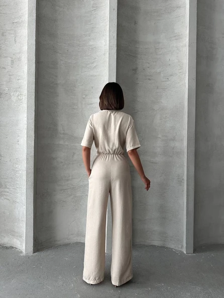 Uzun keten tulum s255059 - Resim 2