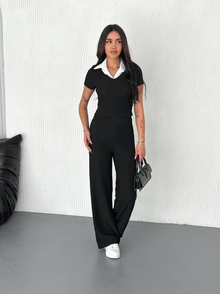 Ottoman kumaş beyaz gömlek yaka takım s4142 - Resim 7