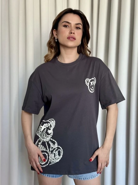 Baskılı ayıcıklı tişört ürün görseli 1