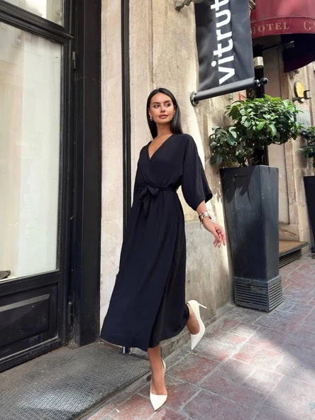 Ayrobin midi elbise - Resim 4