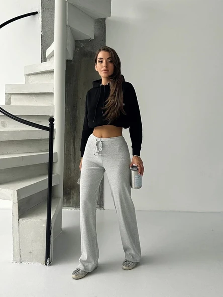 Fit comfort gri salaş pantolon A6011 - Resim 3