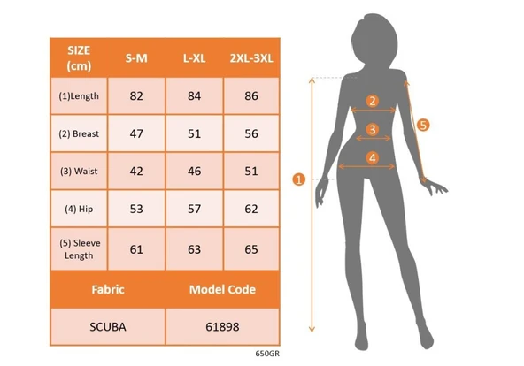Kadın Uzun Kollu Yakalı Fermuarlı Düğme Detaylı Kısa Scuba Ceket - Resim 5