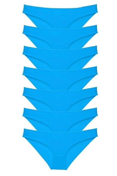 LitaeTrend 7 adet Süper Eko Set Likralı Kadın Slip Külot Mavi ürün görseli 1