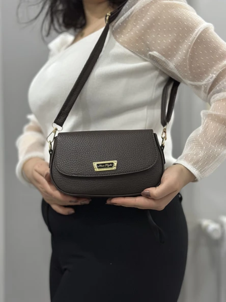 Kahve cilt jessi çanta ürün görseli 1