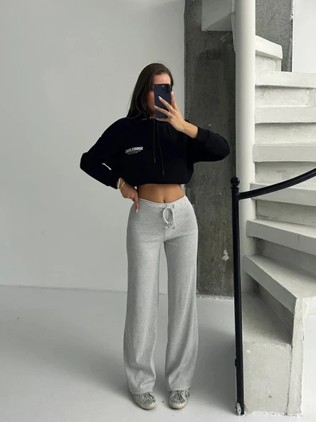 Fit comfort gri salaş pantolon A6011 - Resim 5