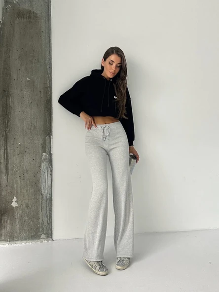 Fit comfort gri salaş pantolon A6011 - Resim 6