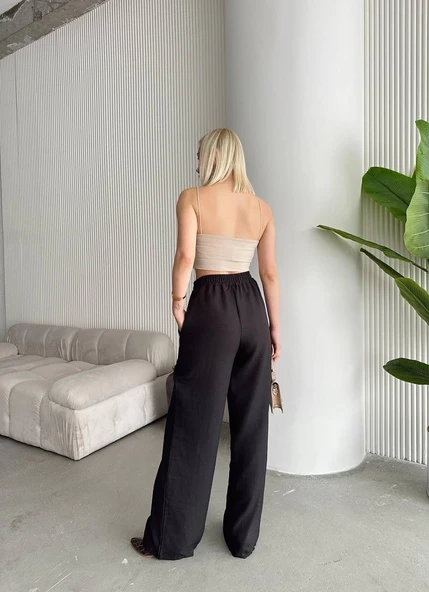 Flamlı kahve pantolon - Resim 4