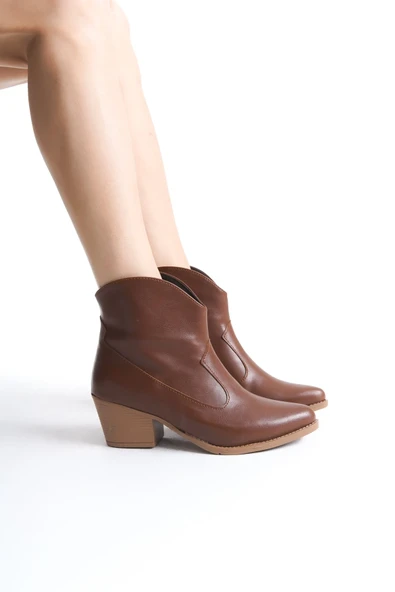 Jilla Taba Cilt Tak Çıkar Topuklu Bot Ve Çizme - Resim 4