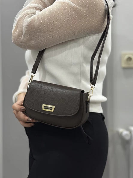 Kahve cilt jessi çanta - Resim 7