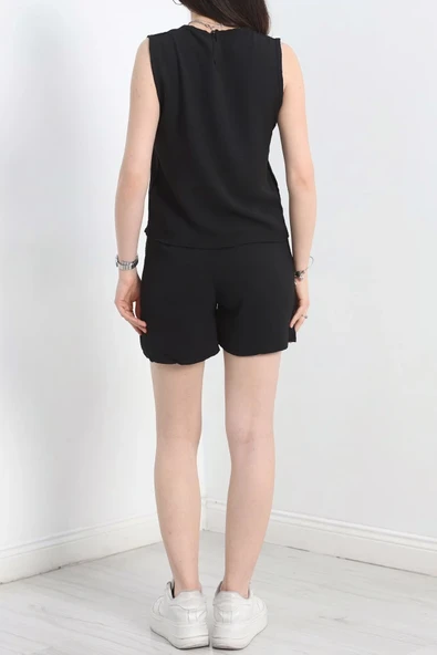Şortlu Ayrobin takım siyah - Resim 3