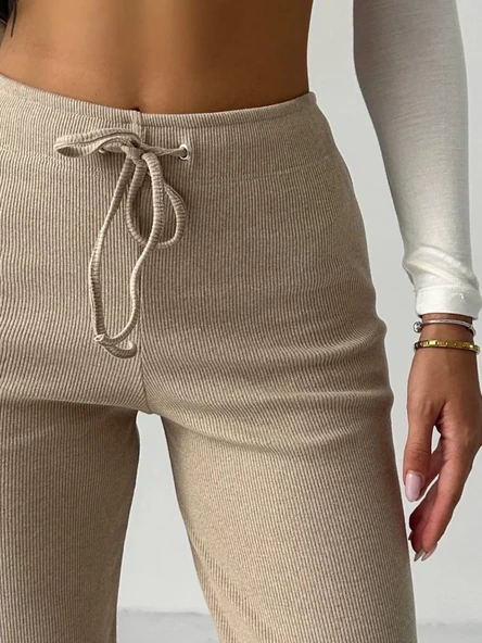 Fit comfort bej salaş pantolon A6011 - Resim 7