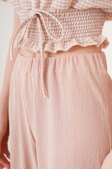 6543 Örme Pantolon - Bisküvi - Resim 4