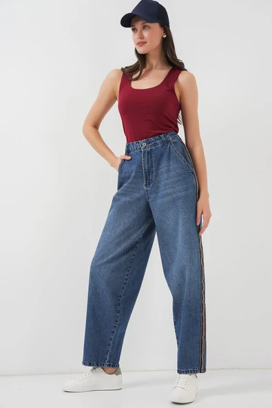 Baggy Kot Pantolon 6700 - Lacivert ürün görseli 1