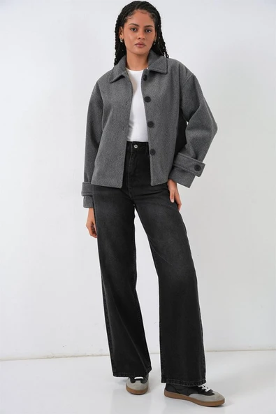 Kısa Kaşe Ceket 0724 - Antrasit - Resim 2