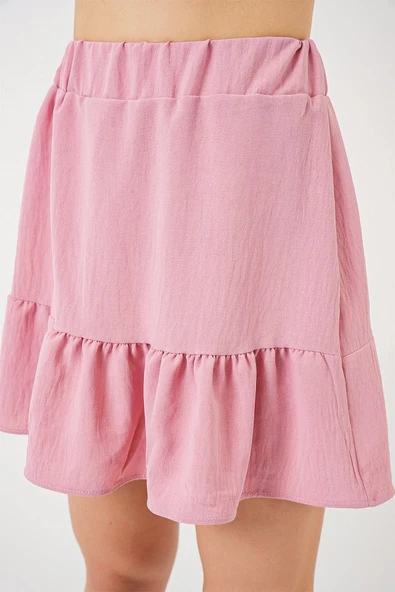 Ayrobin Mini Etek 8054 - Pudra - Resim 3