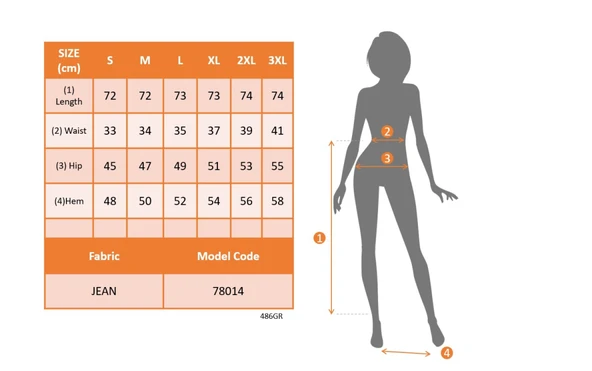 Kadın Yüksek Bel önden Yırtmaçlı Cepli Midi Kot Etek - Resim 4