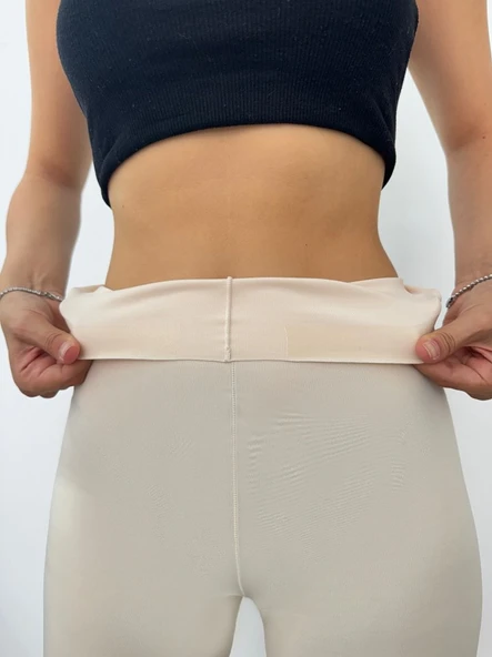 Lazer Kesim  Paçalı Korse -Krem - Resim 2