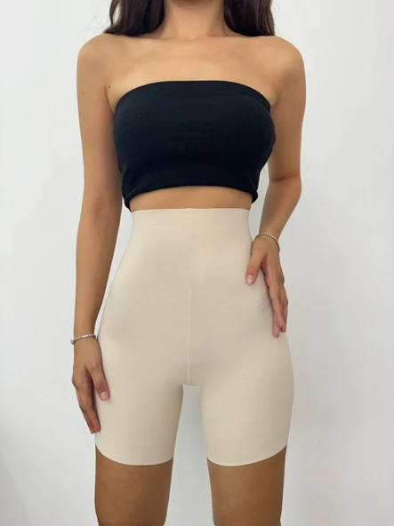 Lazer Kesim  Paçalı Korse -Krem - Resim 5