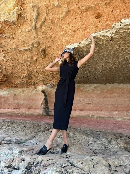 Pamela Kuşakli Vatkali Elbi̇se - Resim 2