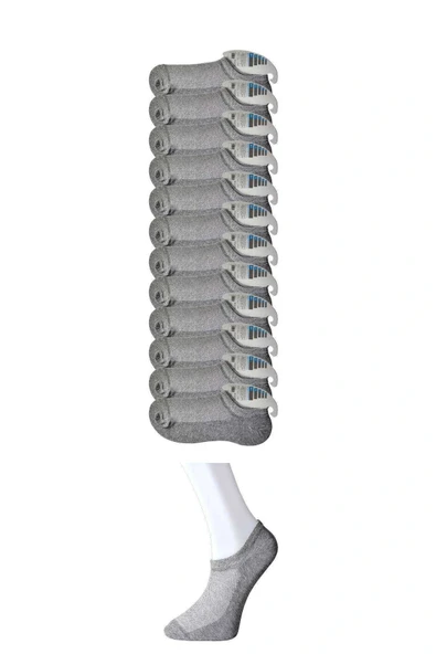 LitaeTrend Gri Erkek Görünmez Çorap 12 çift ürün görseli 1