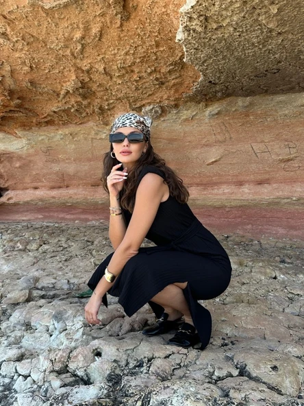 Pamela Kuşakli Vatkali Elbi̇se ürün görseli 1