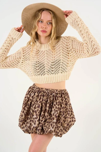 Leopar Bej Kazak ürün görseli 1