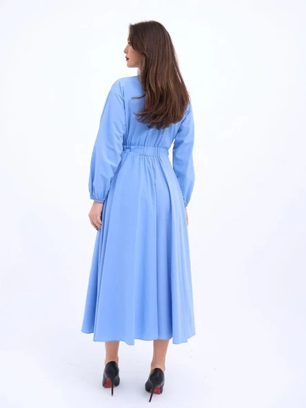 5903 ELBİSE-MAVİ - Resim 3