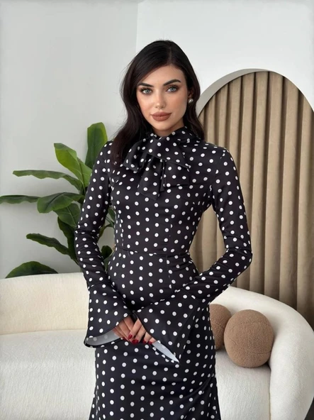 Potenza Puantiyeli Elbise ürün görseli 1