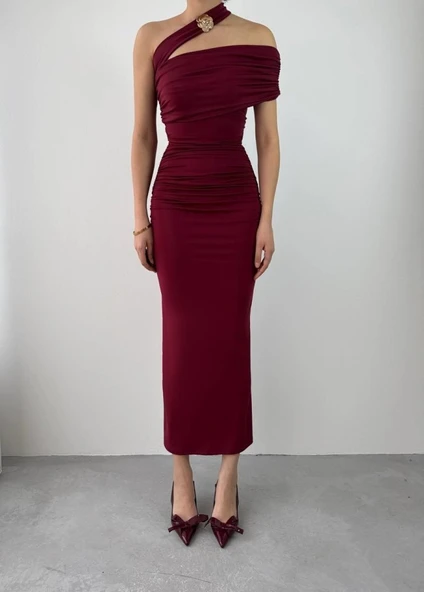Reta Çapraz Omuz Elbise - Resim 2