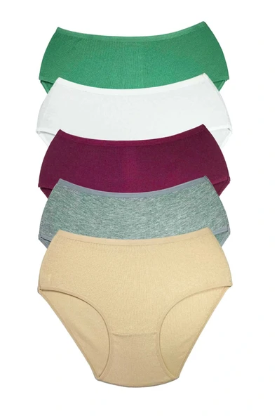 LitaeTrend 5 Adet Kadın Yüksek Bel Ribana Bato Külot S045 ürün görseli 1