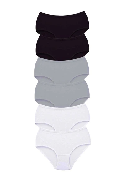 LitaeTrend 6 Adet Tutku Kadın Yüksek Bel Bato Kalın Lastik Külot S16 ürün görseli 1
