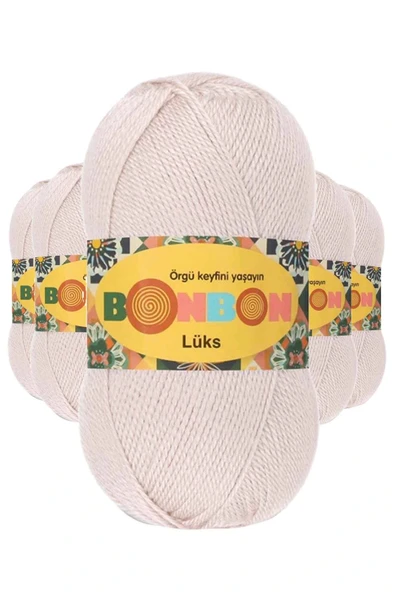 LitaeTrend 5 Adet Lüks Patik İpi Yünü Pudra 98405 ürün görseli 1