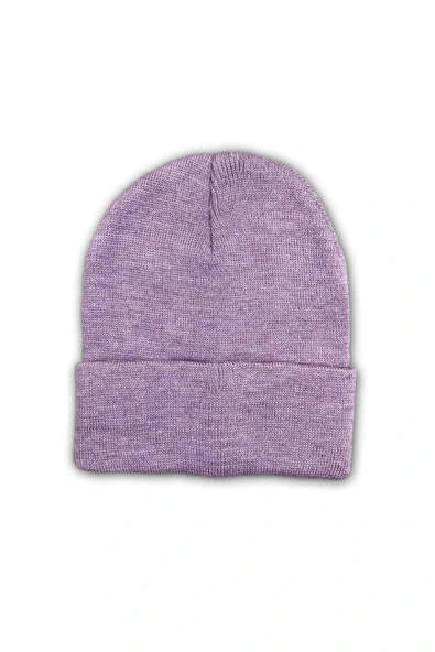 LitaeTrend Unisex Basic Düz Katlamalı Bere Lila ürün görseli 1