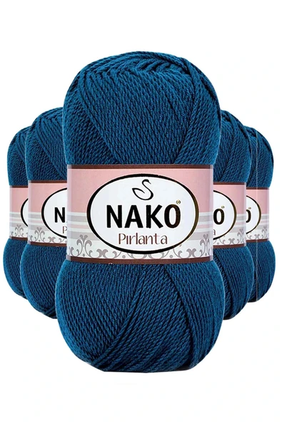 LitaeTrend 5 Adet Pırlanta Amigurumi El Örgü İpi Yünü Petrol Mavi 10328 ürün görseli 1