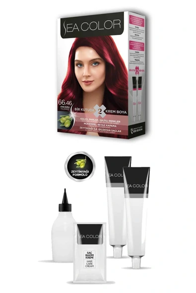 LitaeTrend 2 Tüp Krem Saç Boyası Seti Ateş Kızılı No:66.46 - Resim 2